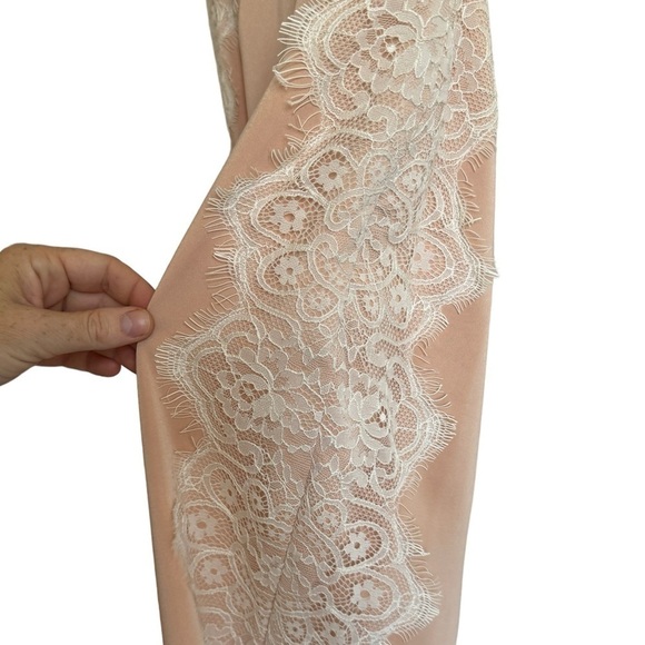 House of CB London Clarice Lace Pants, Nude, Size XS - Picture 7 of 12
